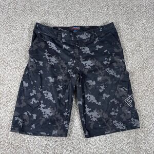 Fox Racing Sergeant Shorts Mens 38 Black Camo Cargo Mountain Bike Trail MTB